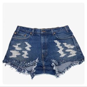 LEVI'S Waist 38 XXL Size 18 Denim Cutoffs  333RE